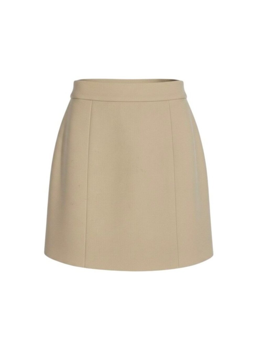 Chanel Ivory Wool Tight Skirt